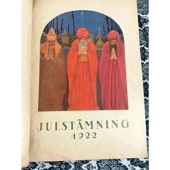 RARE Swedish Art Large Handmade Book 1922 Antique Artwork Reprints Cover - Picture 3 of 9